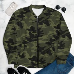 Mens Camo Bomber Green Camouflage
