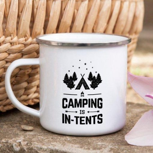 Camping Mug Enamel Mug Campfire Mug Camping is - Stitch & Simon