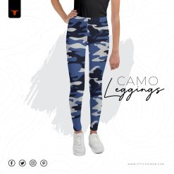 Girls Legging in Black & White Camouflage (8 to 20 years) by