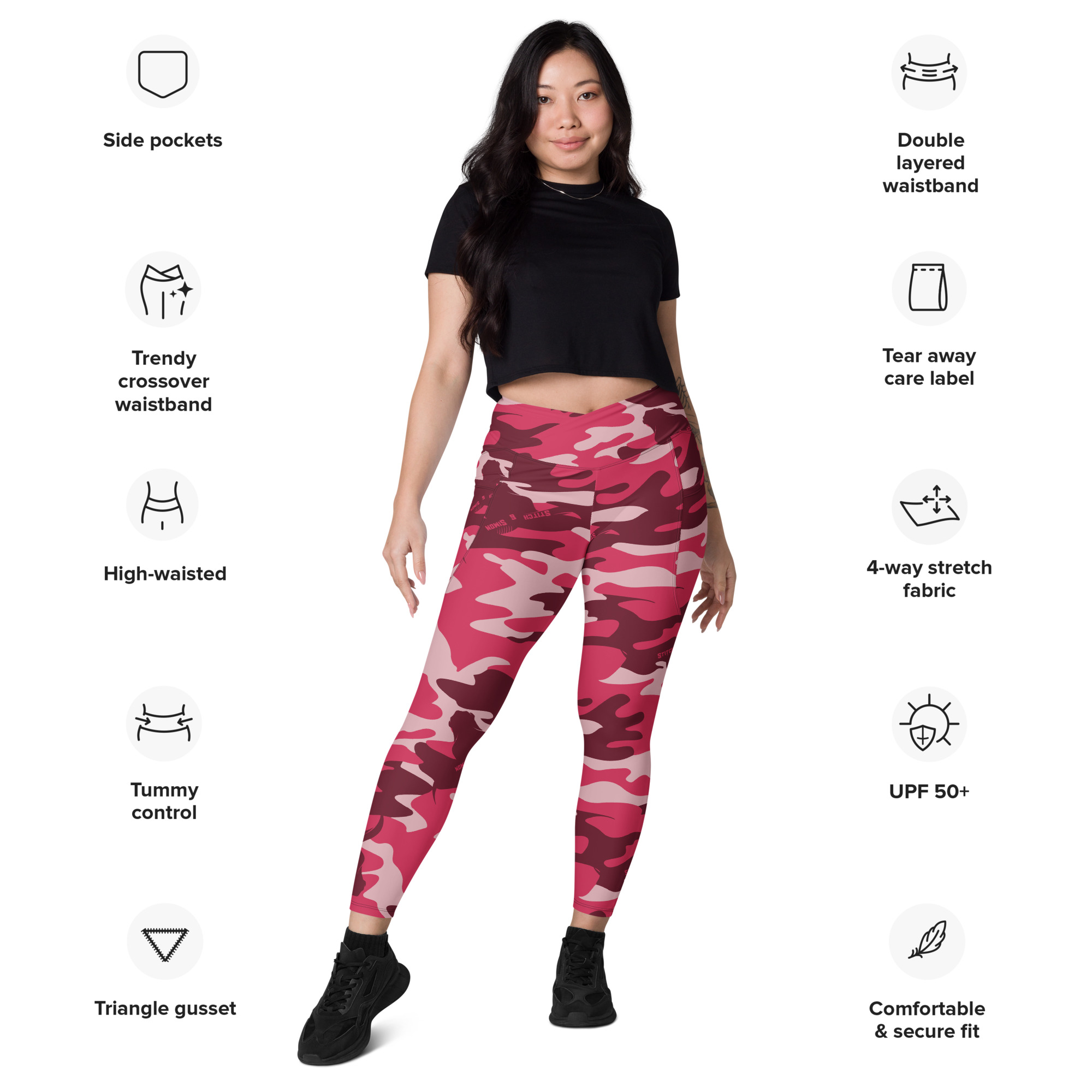 Crossover leggings with pockets - Sustainable Outdoor Clothing, Camouflage  Gear, Stitch & Simon